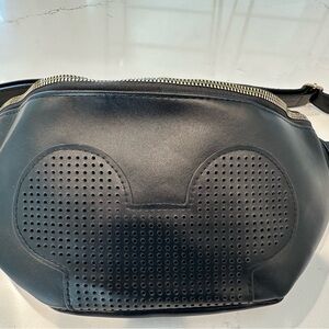 Dream Darling Co Mickey Mouse pin faux crossbody bag. Black